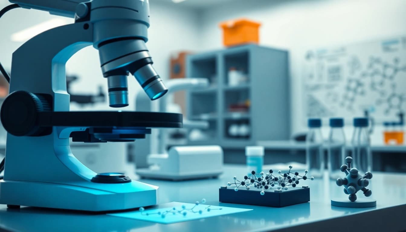 Analyzing ion peptides in a modern laboratory with advanced scientific equipment.