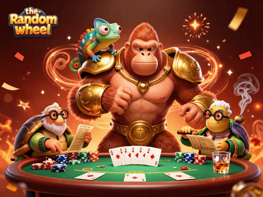 Experience thrilling spins at the-random-wheel with our vibrant game characters in action.