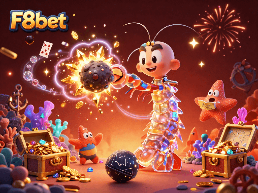 Experience thrilling gaming moments with F8bet's vibrant 3D casino scene.