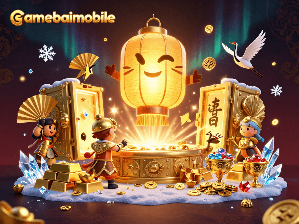 Join the fun at gamebaimobile, where a lantern spirit welcomes you to prize-filled casino adventures.