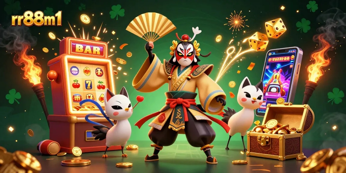 Spin and win at rr88m1 with vibrant symbols and dynamic casino elements igniting excitement.