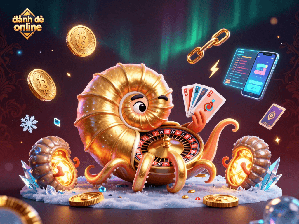 Experience đánh đề online with vibrant colorful casino elements in a 3D illustration.