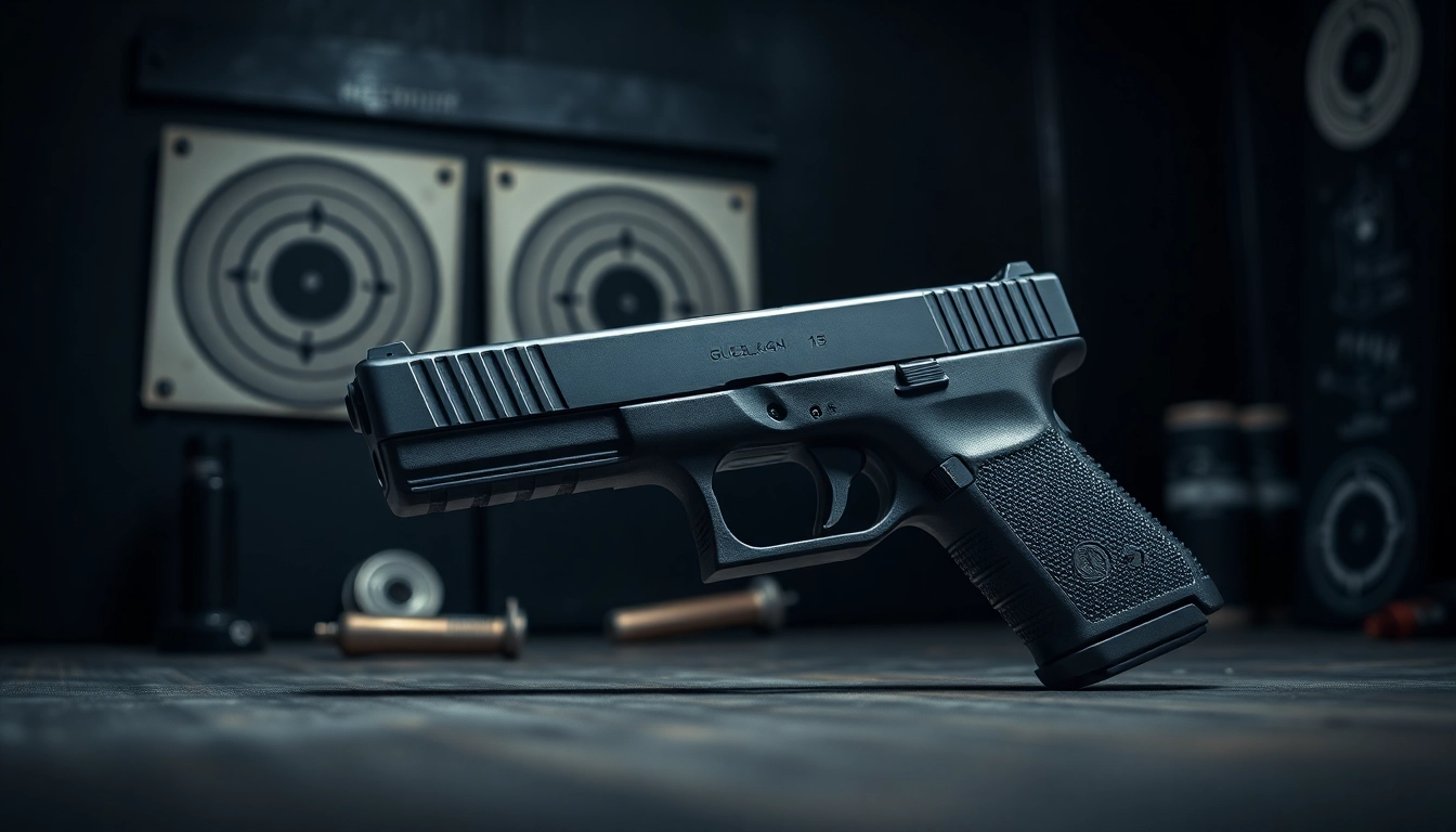 Showcasing a glock 43 slide with intricate details and a dramatic metallic finish.