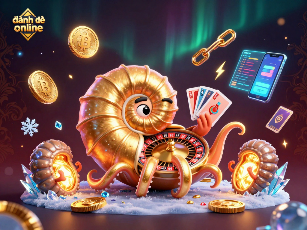Experience đánh đề online with vibrant colorful casino elements in a 3D illustration.