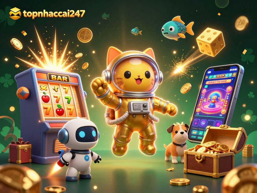 Engage with thrilling gaming at topnhacai247 featuring a cosmic adventure with coins, jackpots, and excitement.