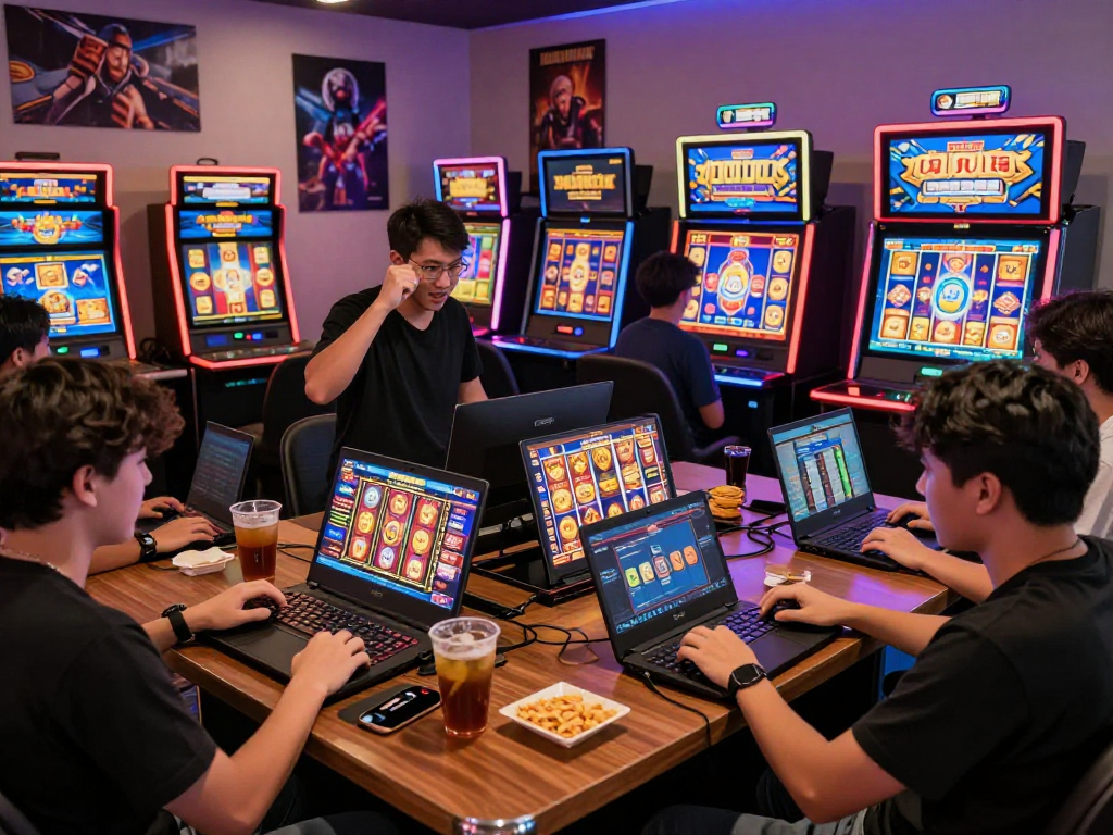 Exciting gaming moment on situs slot platform with players enjoying slots and vivid graphics.