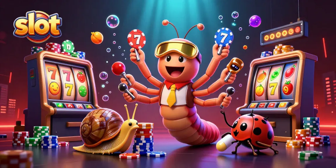 Mainkan slot dengan dealer unik dan simbol keberuntungan di latar belakang yang menarik.