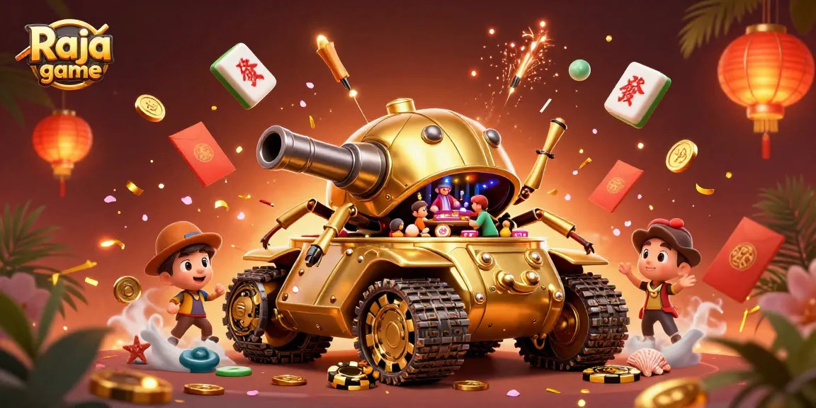Experience thrilling gaming adventures with Raja game in a vibrant, festive casino scene.