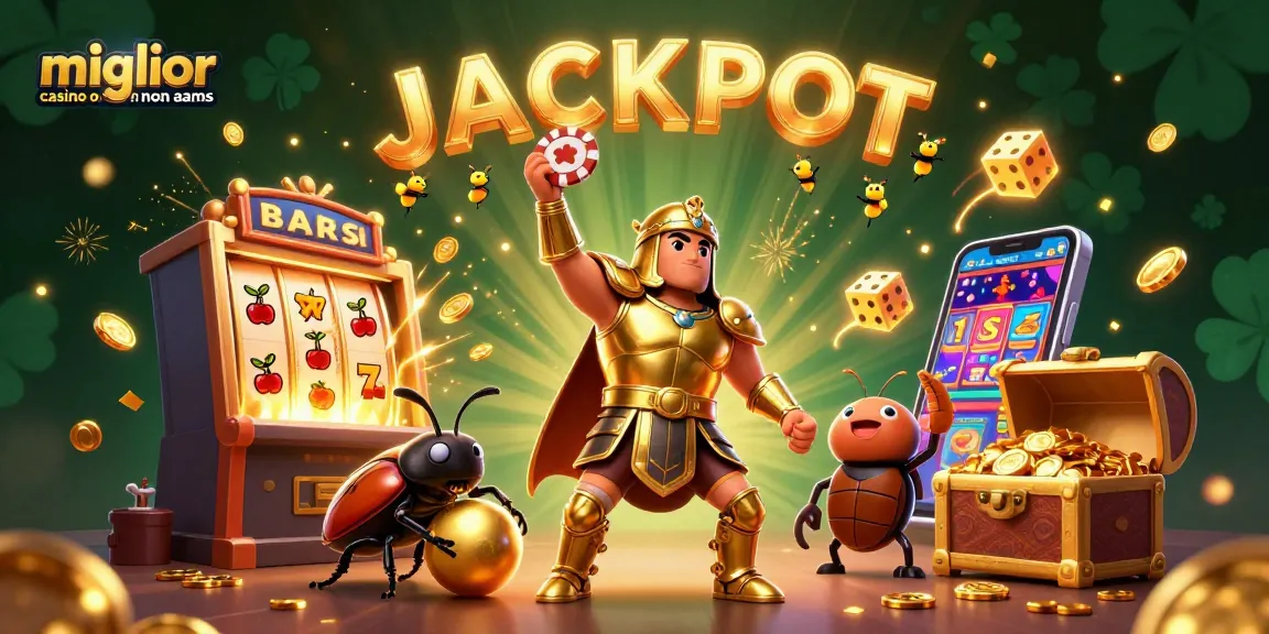 Gioca nei migliori casino online non aams con una scena vivace di vincite e jackpots scintillanti.