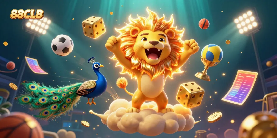 Engage in thrilling gameplay at 88CLB, featuring dynamic characters among vibrant casino elements.