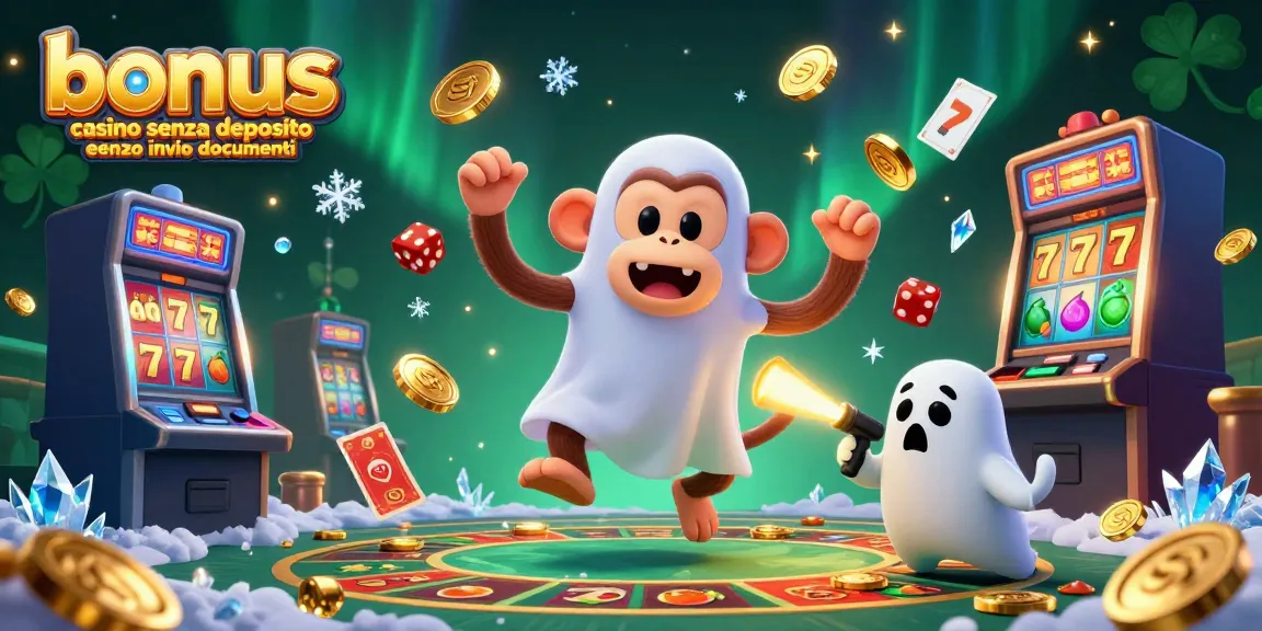 Scopri il mondo del bonus casino senza deposito e senza invio documenti con un'affascinante illustrazione 3D.