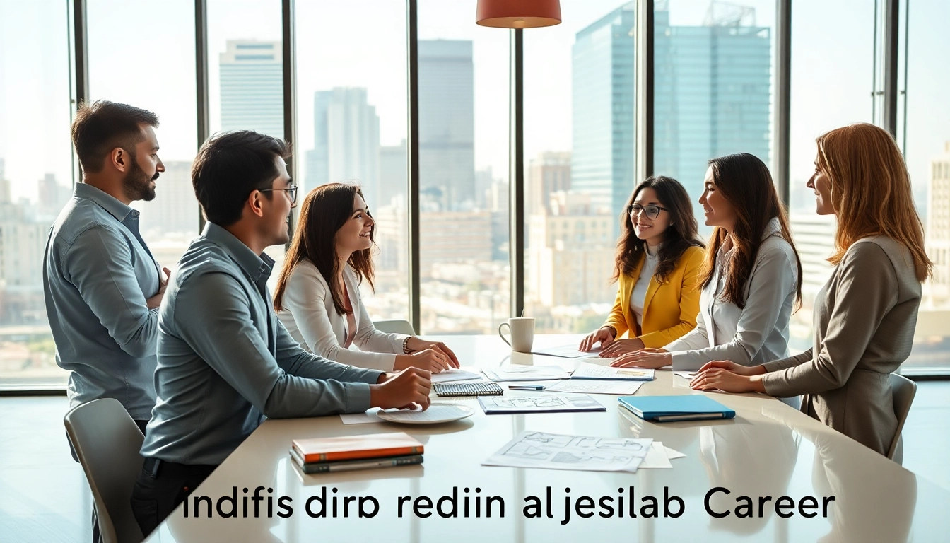 Brainstorming session highlighting an ideal career choice with engaged professionals.