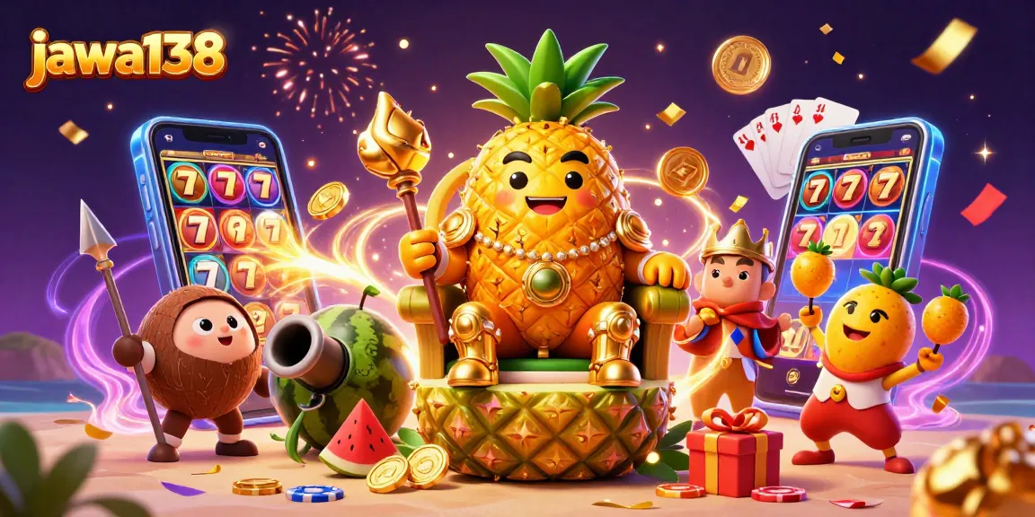 jawa138 menghadirkan keseruan kasino dengan raja nanas berkilau dan permainan slot melimpah.