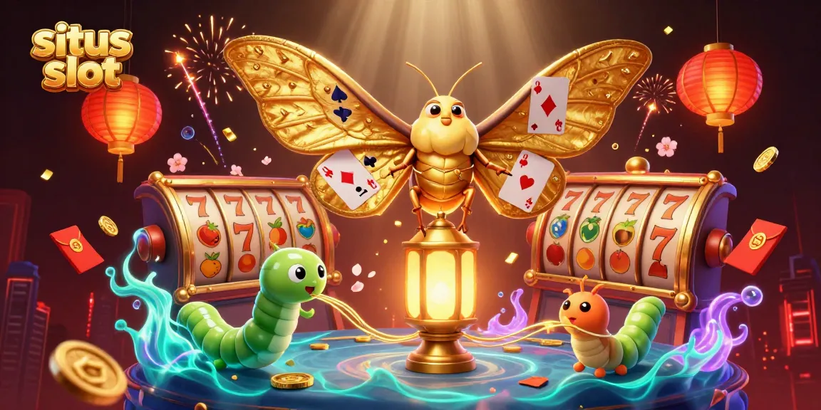 Menggoda keberuntungan Anda di situs slot dengan ilustrasi yang menampilkan slot reels dan elemen kasino menarik.