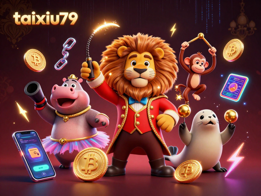 Feel the thrill of taixiu79 with colorful 3D characters and crypto elements in action.