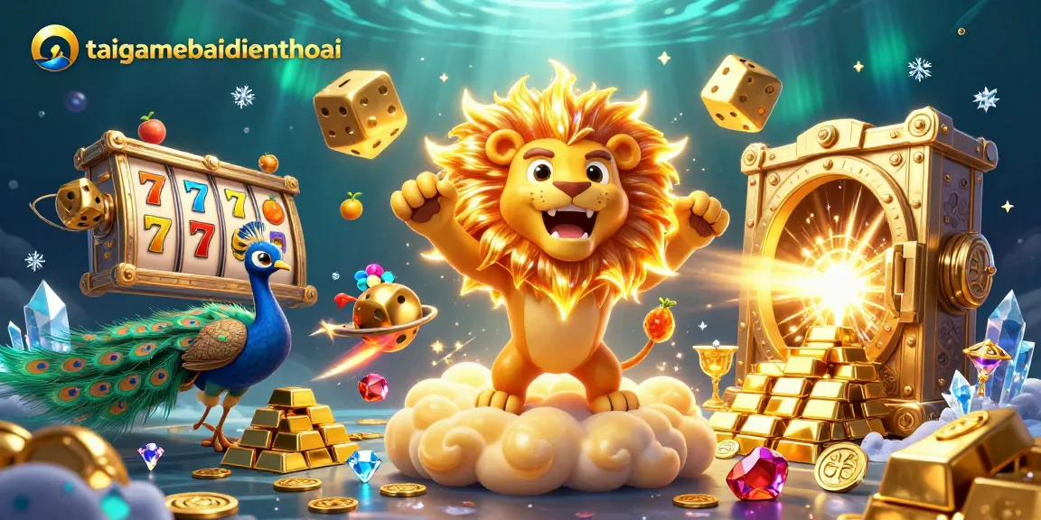 Experience the excitement of taigamebaidienthoai with vibrant slot reels and dynamic gaming elements.