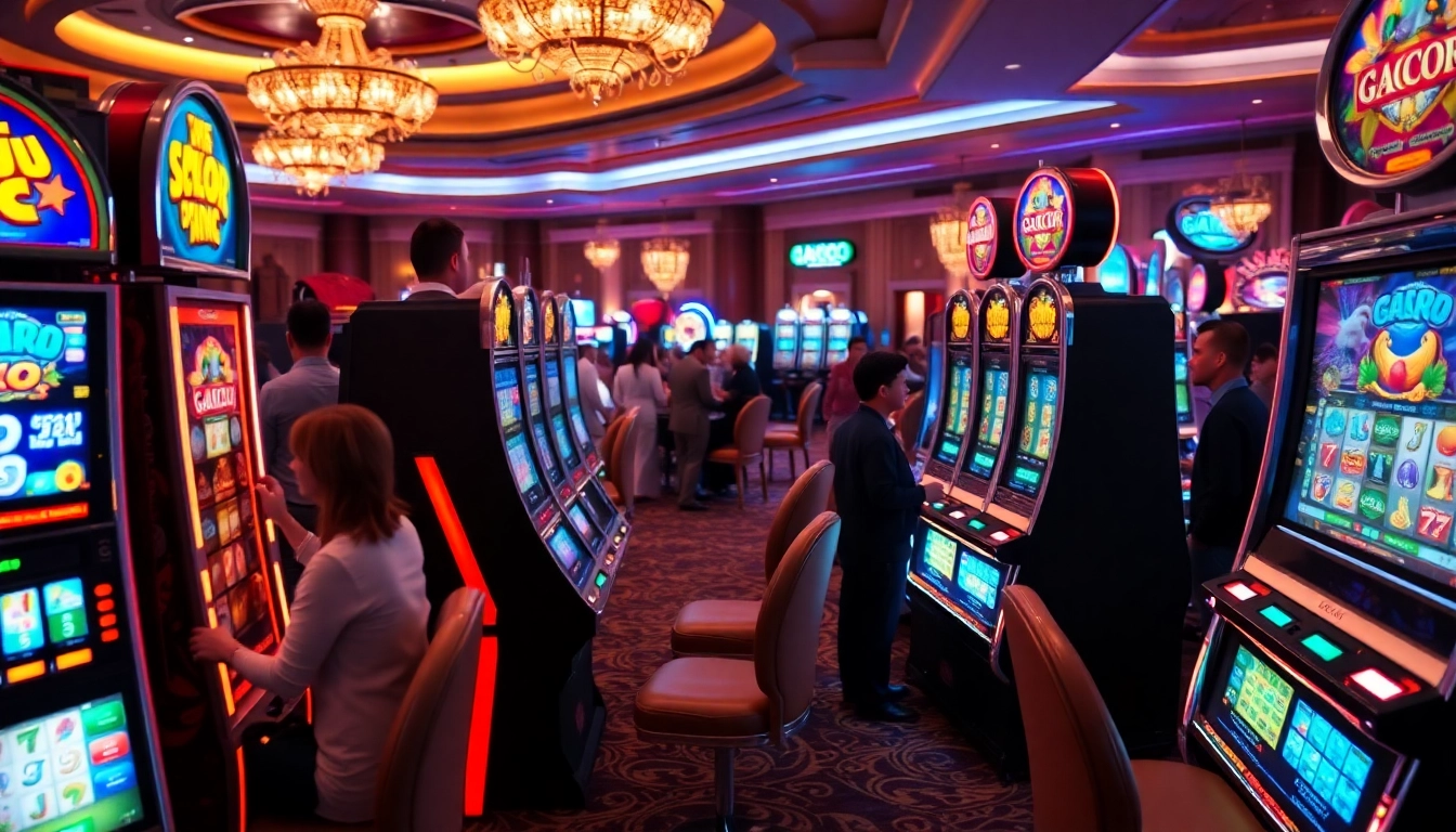 Menangkan slot gacor di kasino dengan mesin slot cerah dan pemain yang bersemangat.