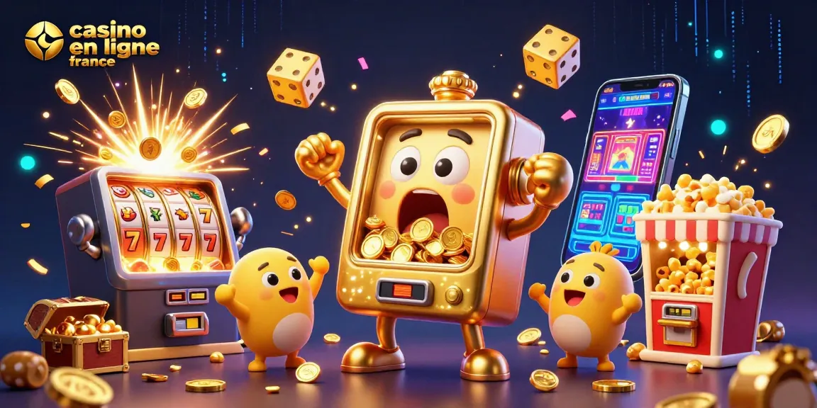 Casino en ligne France : gagnez gros avec une machine à sous en or en pleine action.