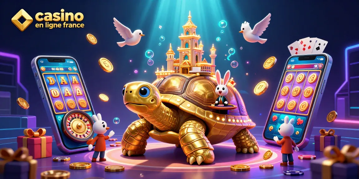 Jouez en toute sécurité sur des casinos en ligne en France avec cette illustration 3D dynamique.