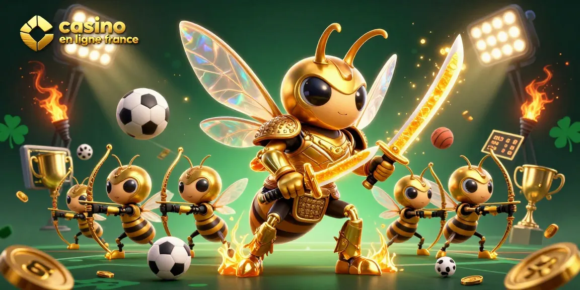 Plongez dans l'univers des casinos en ligne France avec un samouraï et des archers d'abeilles.