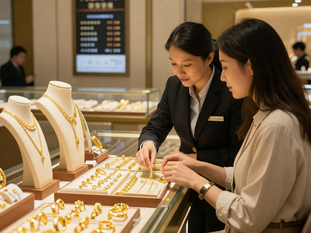 Discover mantra88 gold jewelry options in an elegant shop atmosphere