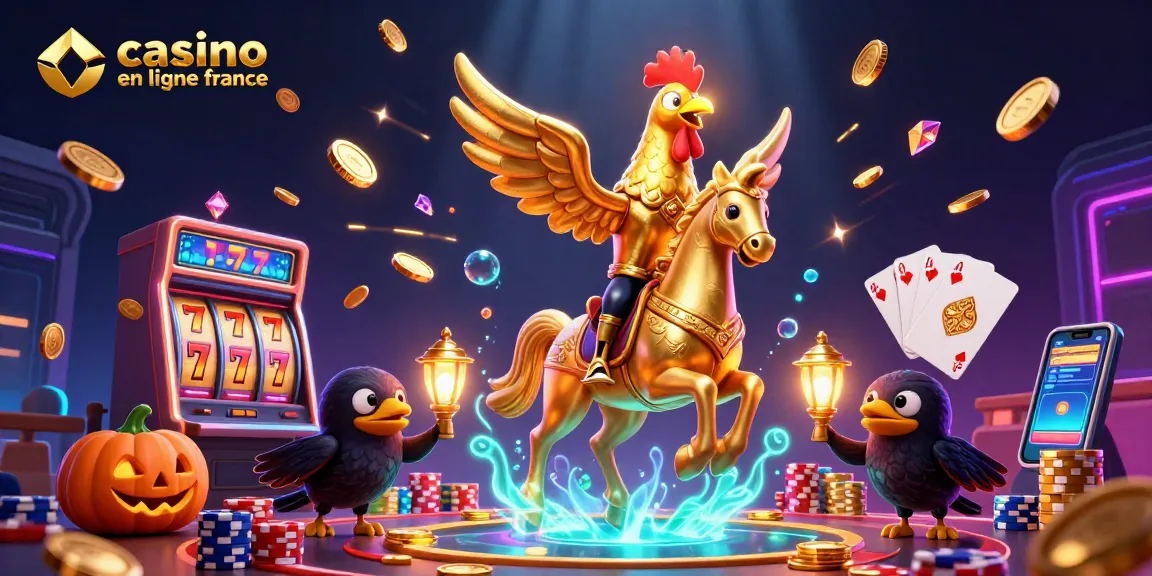 Plongez dans l'univers du casino en ligne France avec une illustration captivante de jeux vibrants.