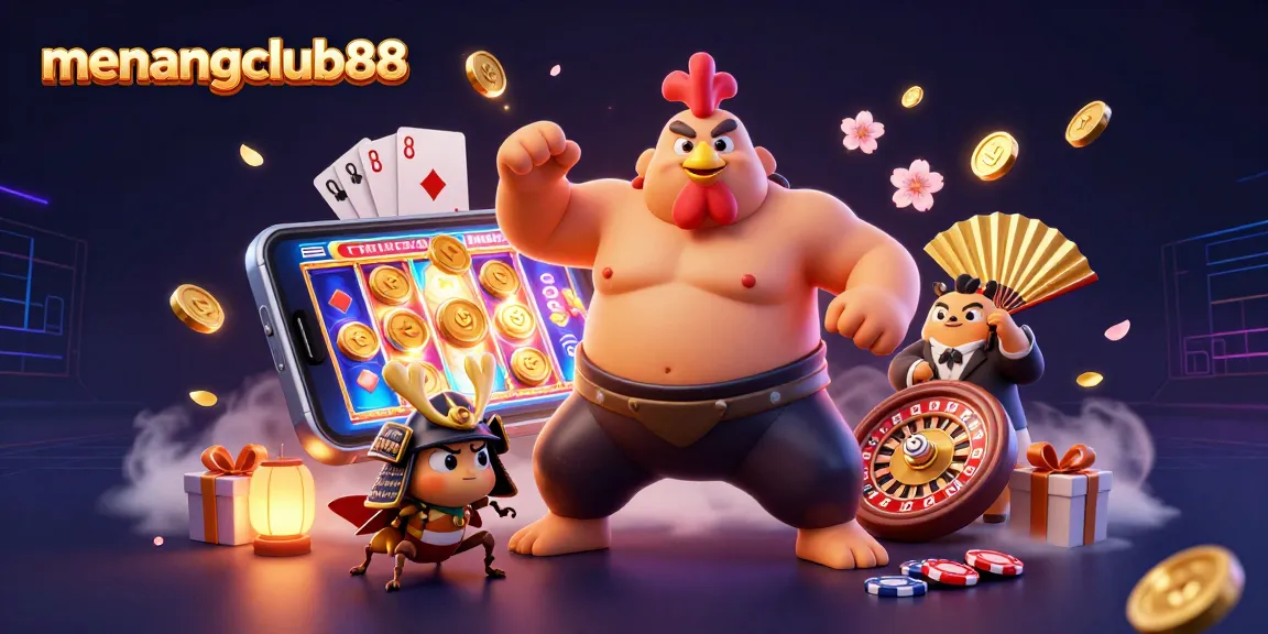 Experience the excitement of menangclub88 as vibrant gaming elements and colorful characters create thrilling casino action.