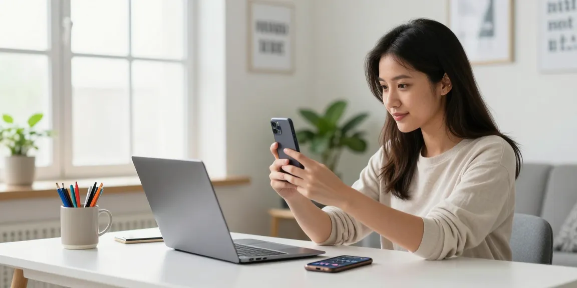 Test attractiveness with AI beauty evaluation in a modern workspace.