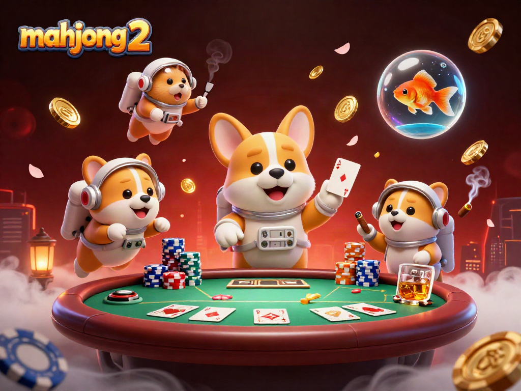 Play mahjong 2 with excitement in this vibrant, dynamic casino-themed illustration