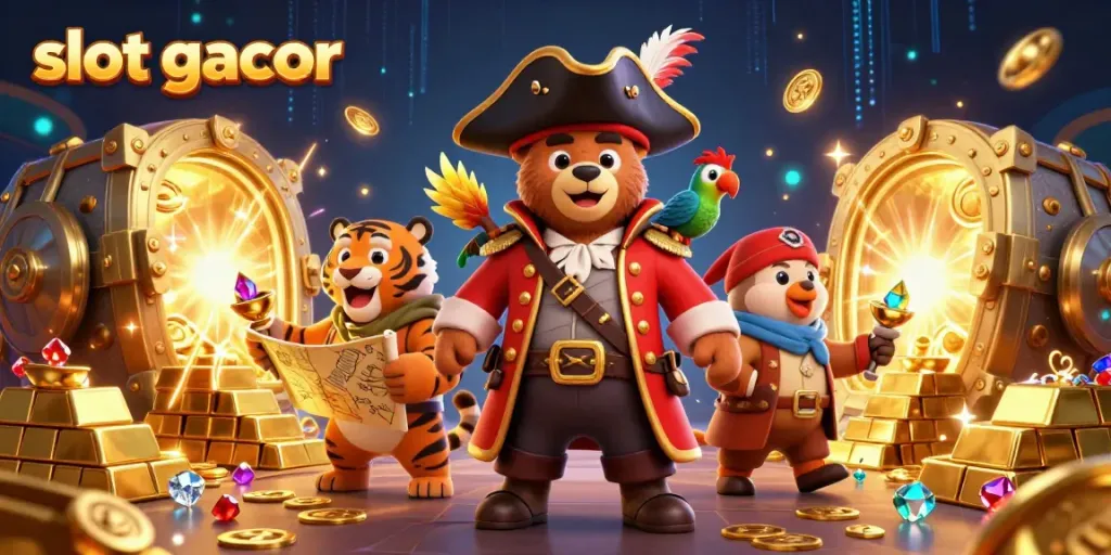 Experience the thrill of slot gacor in this vibrant, treasure-filled scene.