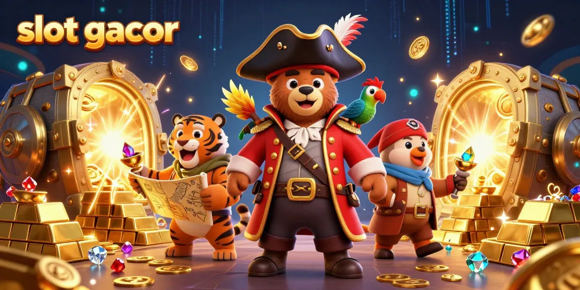 Experience the thrill of slot gacor in this vibrant, treasure-filled scene.