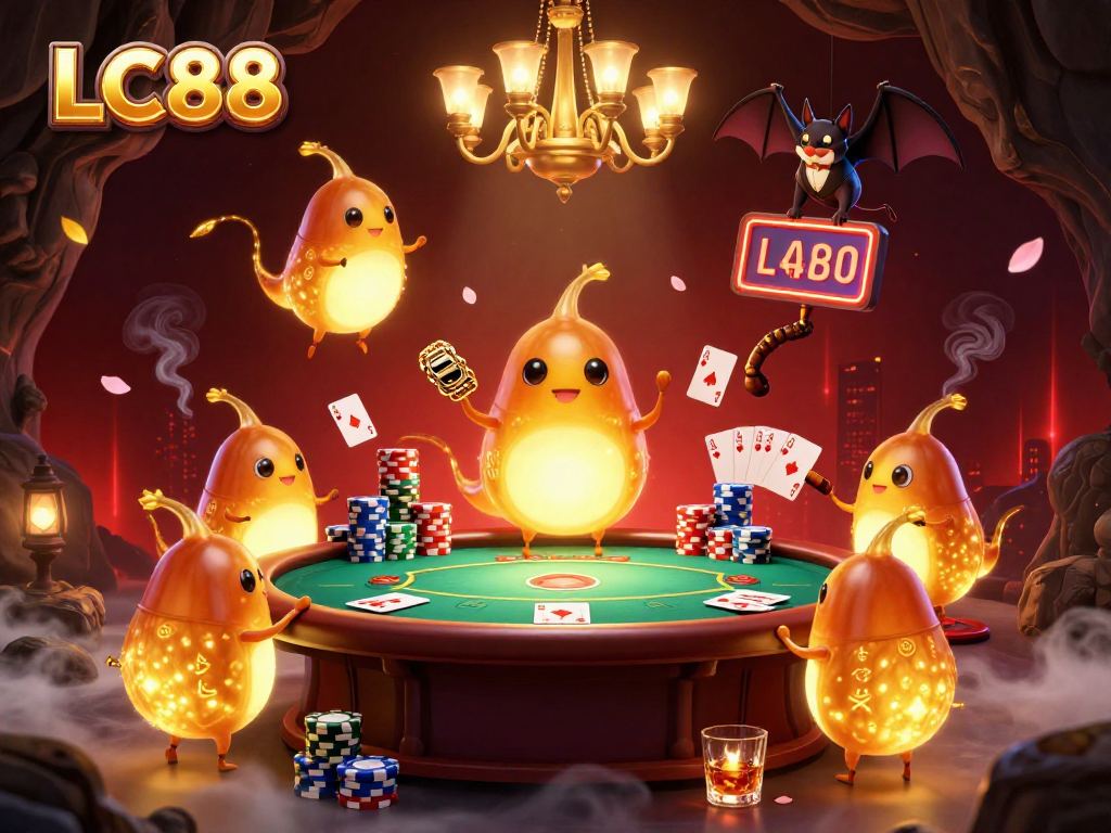 LC88 attracts players with its vibrant casino atmosphere, featuring a unique glowworm team lighting the scene.