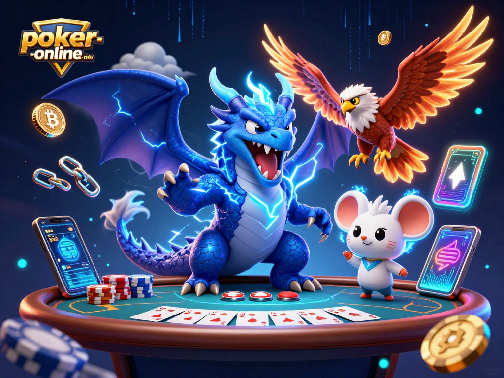 Engage in thrilling poker at poker-online-now with dynamic 3D casino characters and elements.