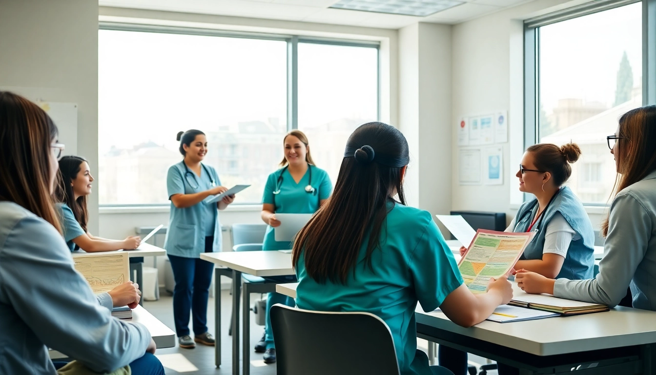 Engaging session at Houston Trusted Nclex review center showcasing nursing students working collaboratively.
