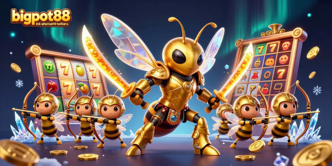 Gambarkan aksi menarik bigpot88 link alternatif terbaru dengan simbol slot dan jackpot yang berkilau.
