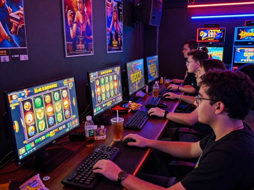 Permainan slot gacor yang menarik di ruang permainan dengan teman-teman, penuh semangat dan keseruan.