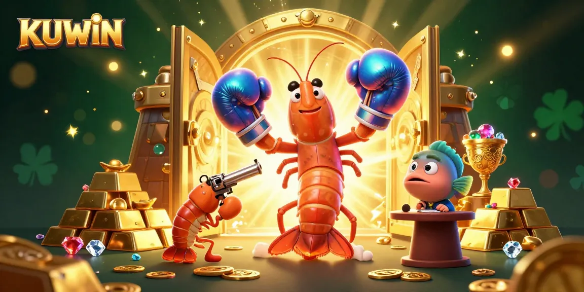Experience exciting gameplay at KUWIN with dynamic treasures and colorful characters in a whimsical digital casino.