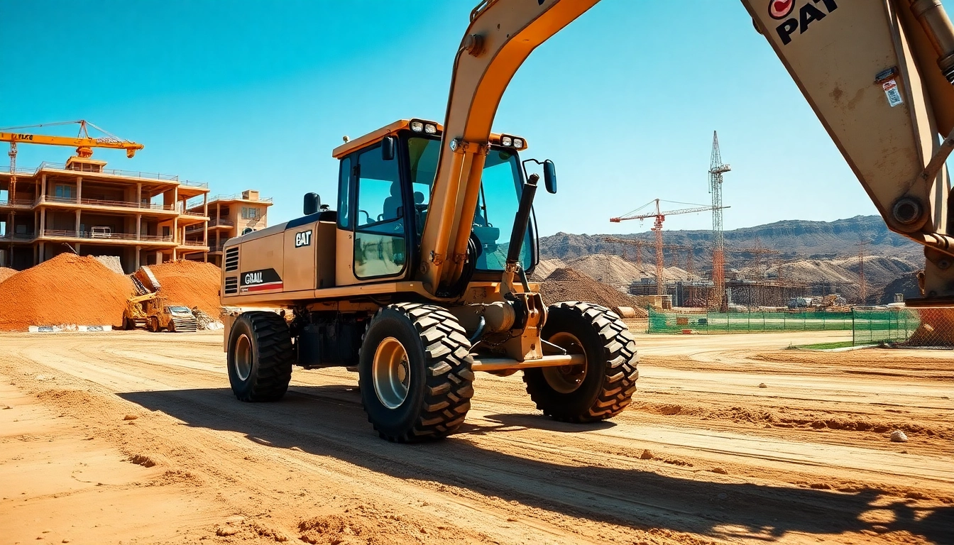 Gradall excavator working on-site showcasing its powerful capabilities and adaptability