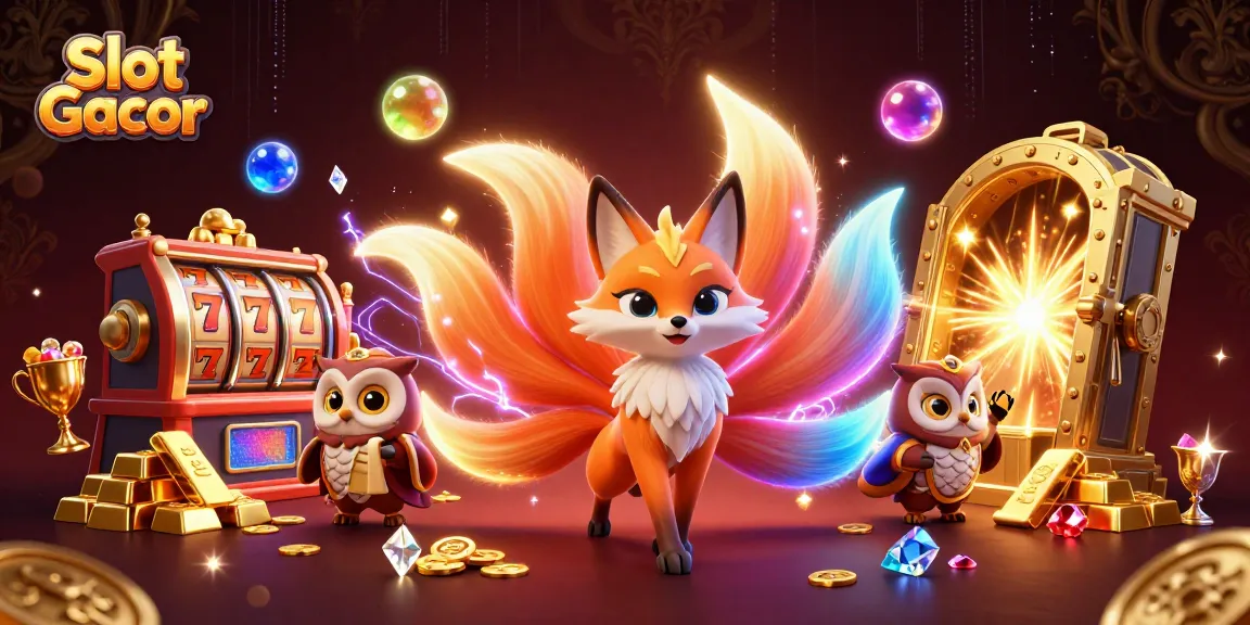 Menangkan Slot Gacor dengan ilustrasi slot emas dan karakter magis yang menakjubkan