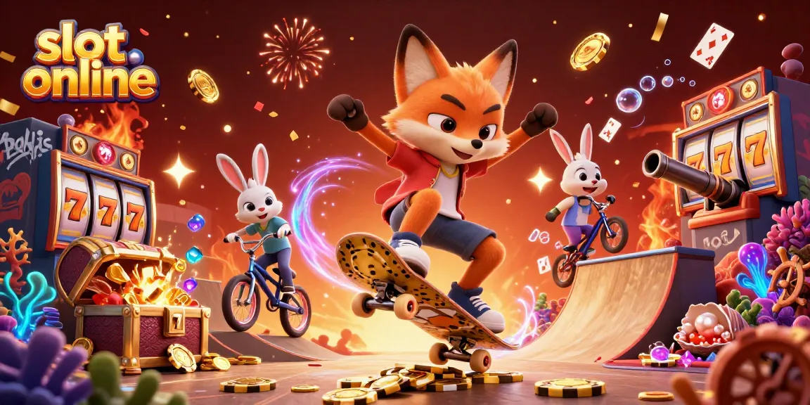 Spin and win big with engaging slot online adventures in a vibrant gaming illustration