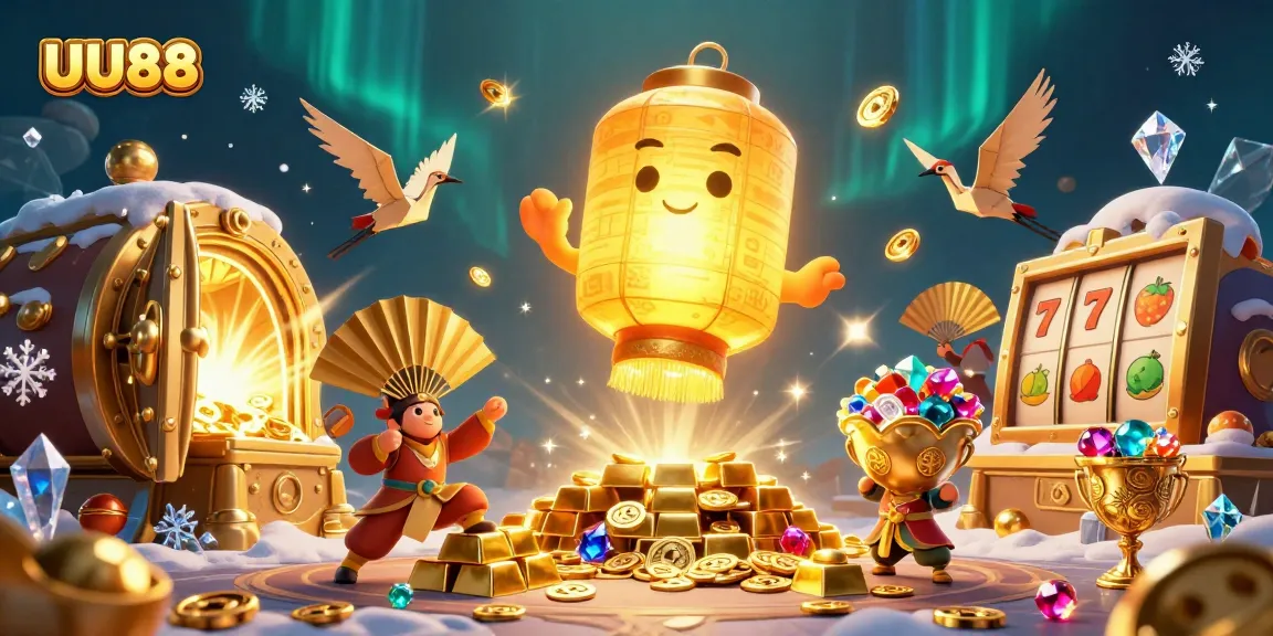 Experience exhilarating gameplay at UU88 with this vibrant casino digital illustration.