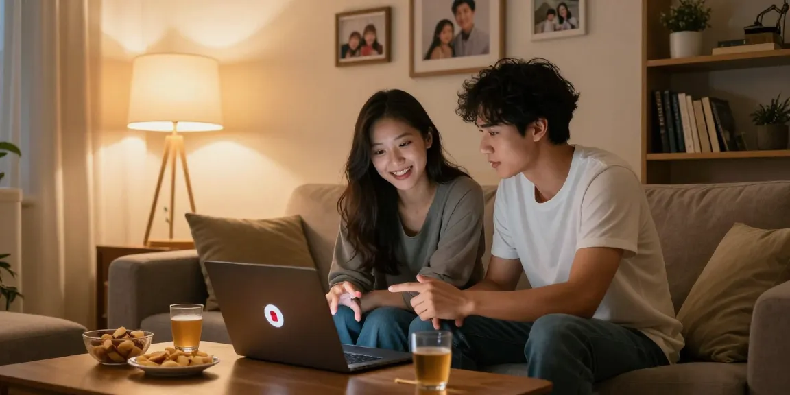 Couple exploring the HundRoses dating app for meaningful connections.