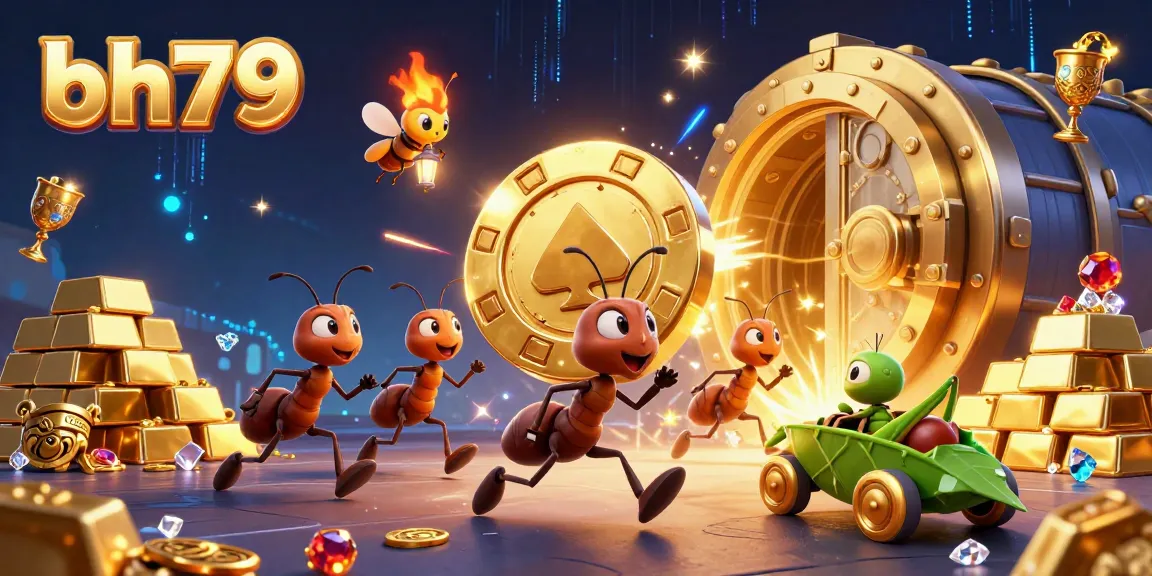 Catch the excitement of bh79 with ants on a heist for a massive poker chip!