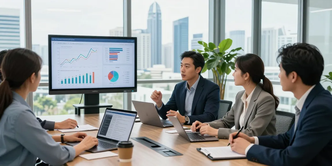 Financial advisor consulting clients in Gold Coast Queensland Australia, showcasing investment strategies with financial reports.