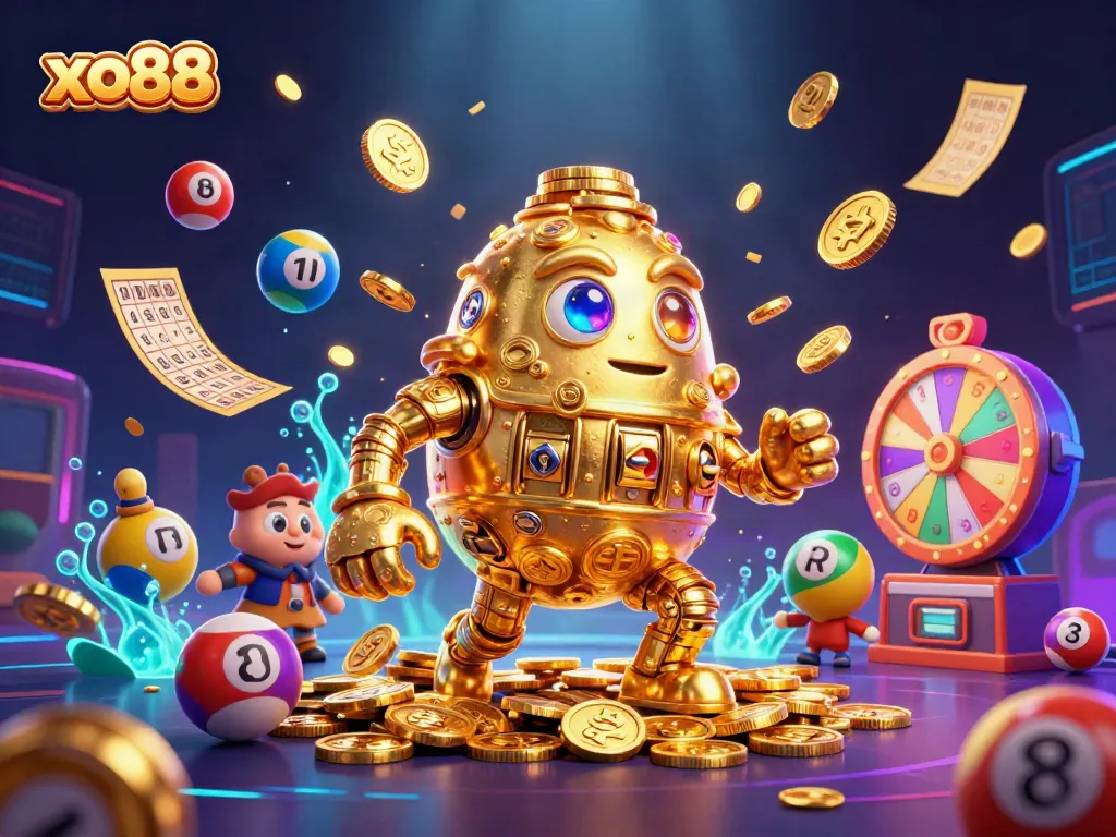 Experience the excitement of xo88 with a vibrant, animated casino scene featuring dynamic elements.
