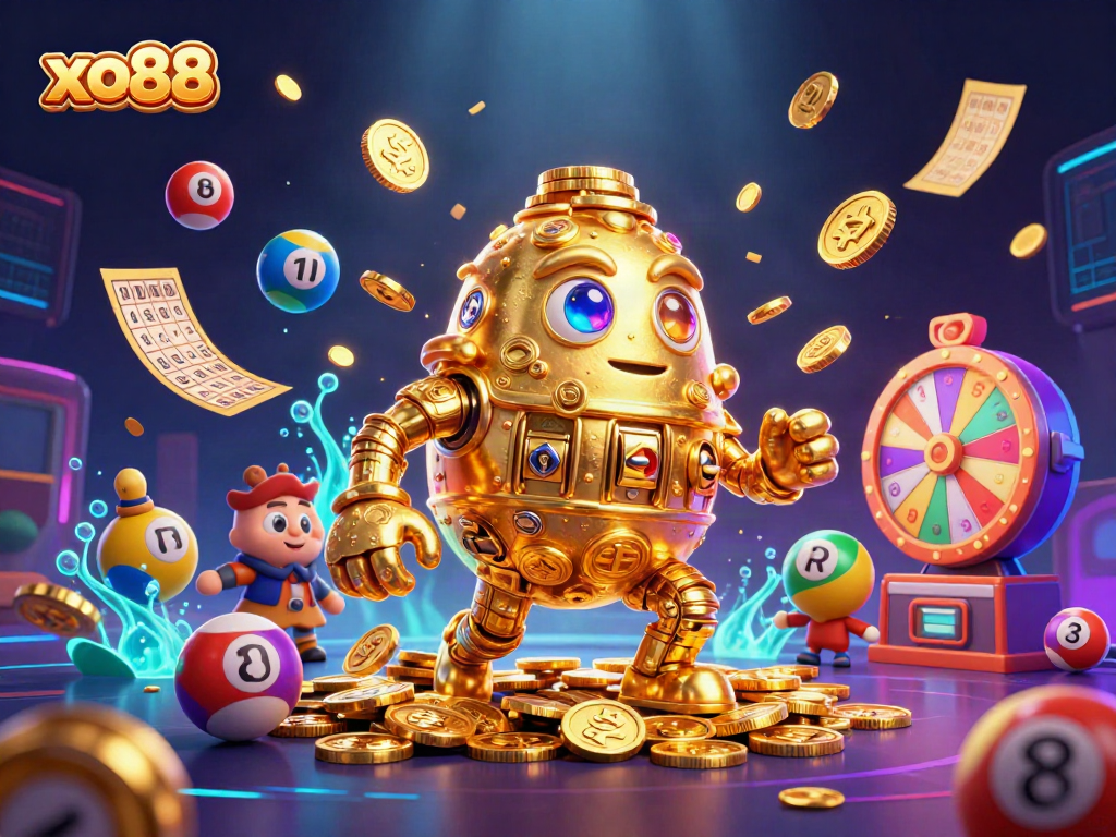Experience the excitement of xo88 with a vibrant, animated casino scene featuring dynamic elements.