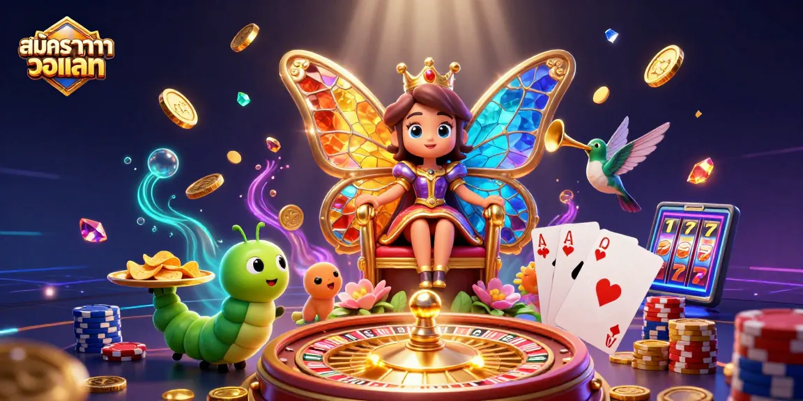 Spin the roulette and win big at สมัครบาคาร่า วอเลท with vibrant animated casino scene