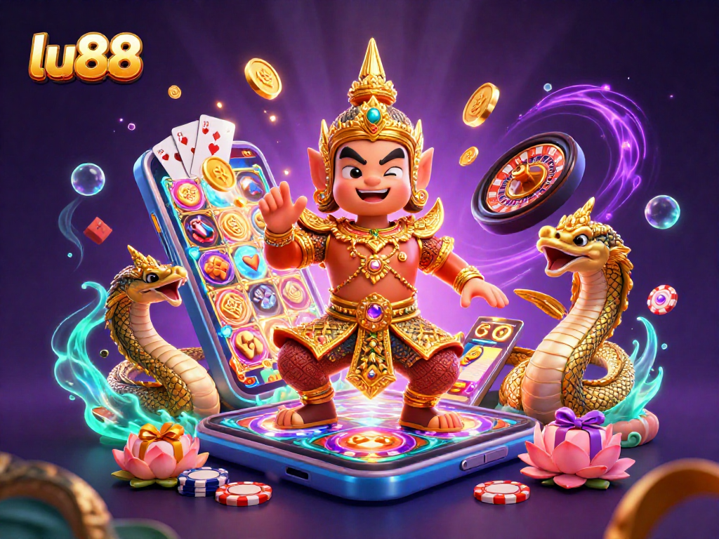 Experience thrilling gameplay at lu88 with dynamic slot games and colorful casino elements.