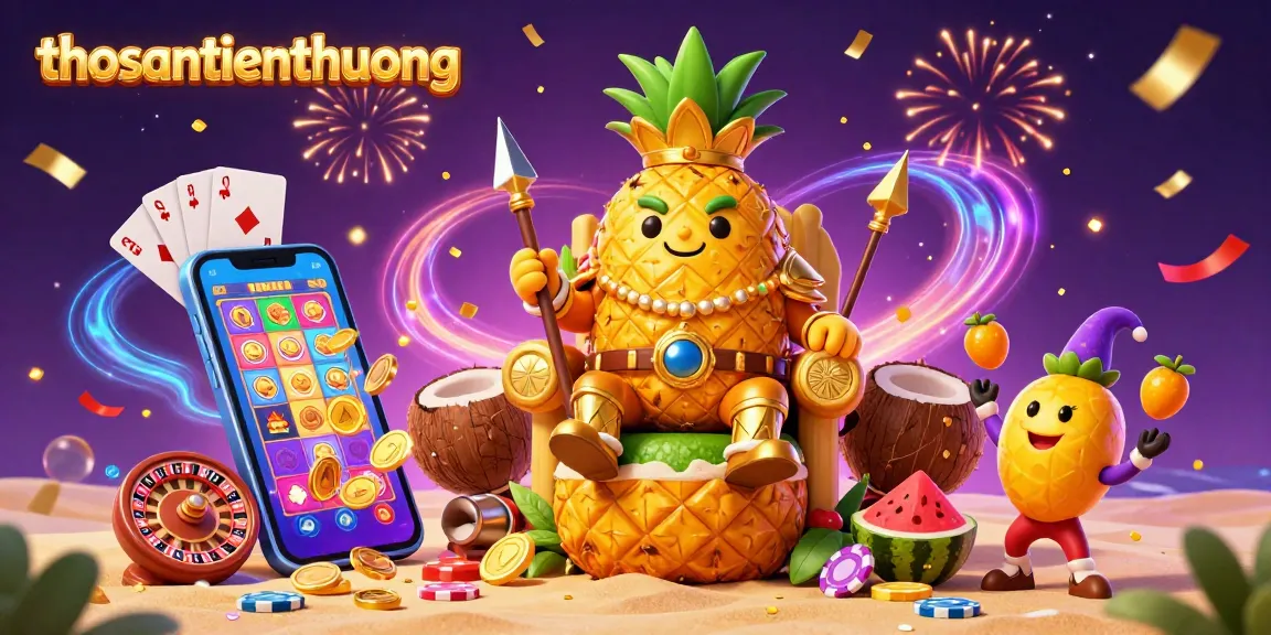 Spin and win at thosantienthuong with the pineapple king and vibrant casino gameplay elements.