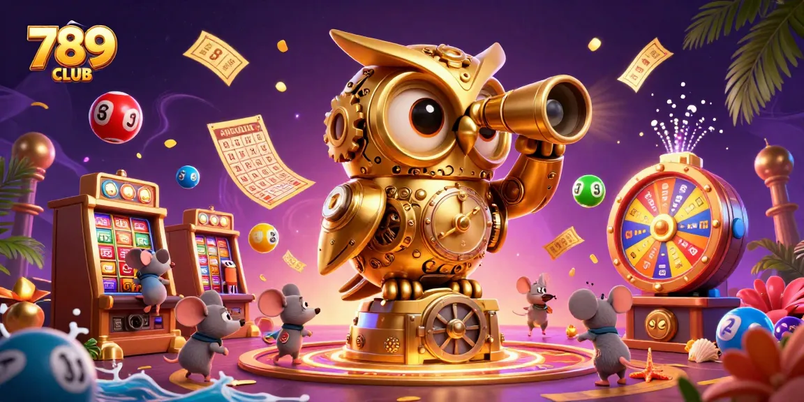 Experience excitement at 789CLUB with the vibrant 3D casino scene celebrating games and rewards.